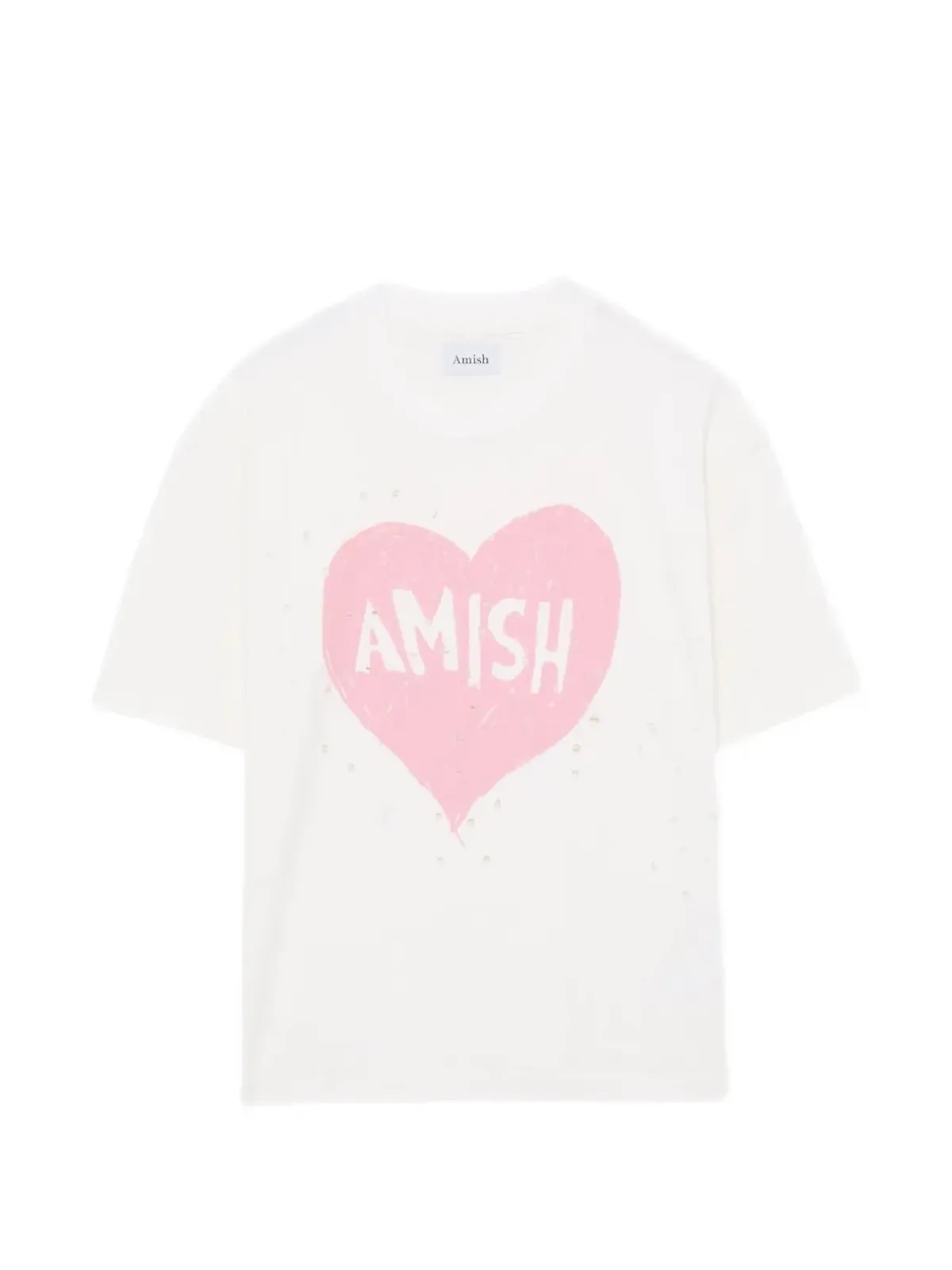 AMISH ハートプリントTシャツ - 画像1