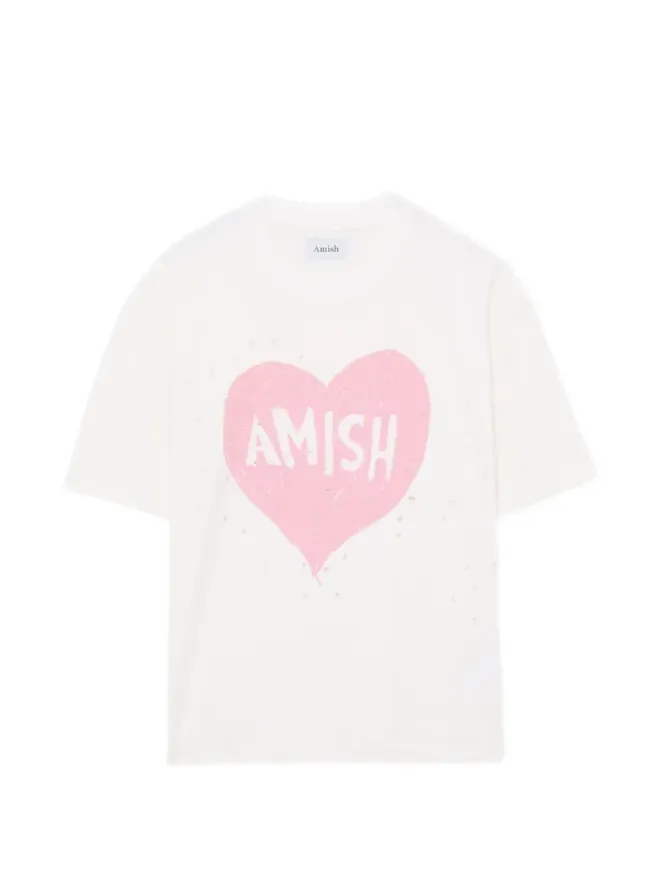 AMISH AMISH ハートプリントTシャツの商品画像