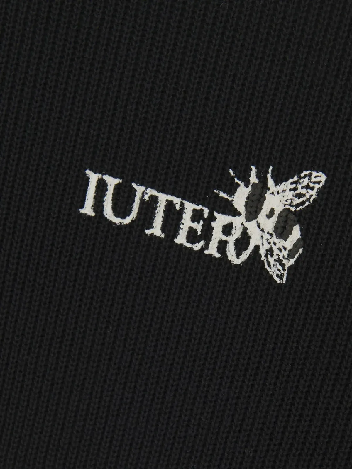 IUTER ストライプ柄ニットTシャツ - ブラック - 画像3