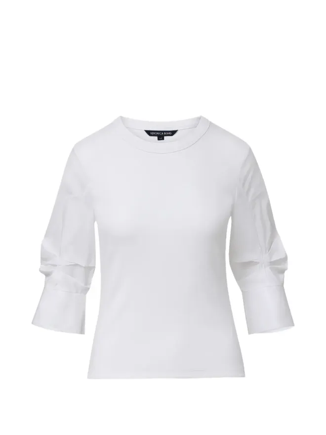 Veronica Beard Veronica Beard Junia ruffled-sleeve blouse - Whiteの商品画像
