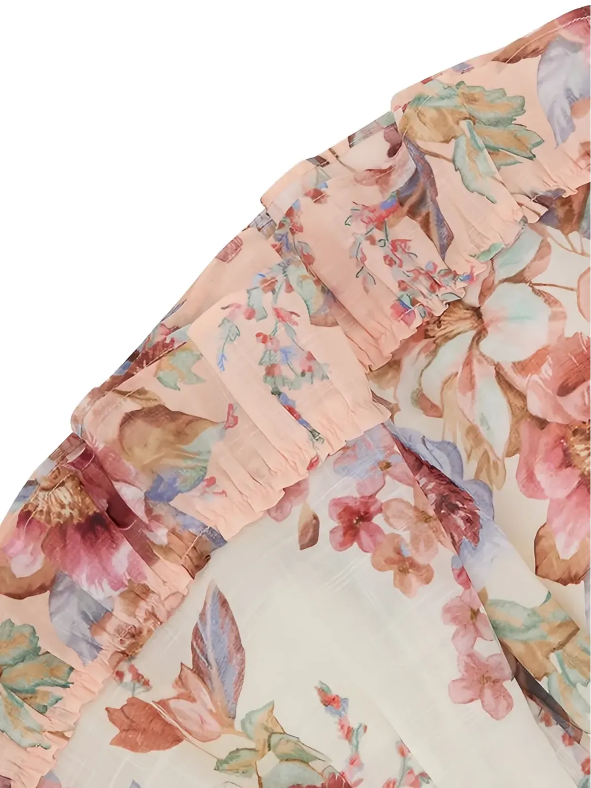 ZIMMERMANN Kids シャーリング花柄スカート - 画像3