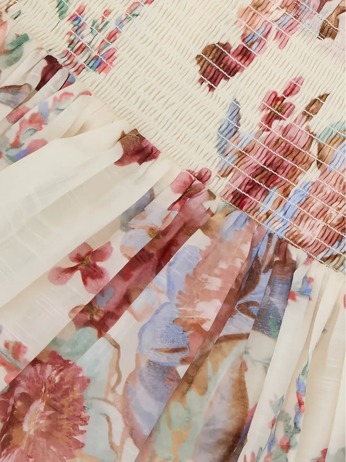 ZIMMERMANN Kids シャーリング花柄スカート - 画像4