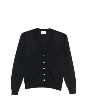 BeYou V-neck buttoned cardigan - Black - サムネイル1