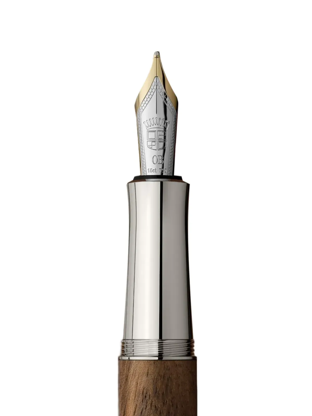Graf von Faber-Castell 木製パネル万年筆 - シルバー - 画像5