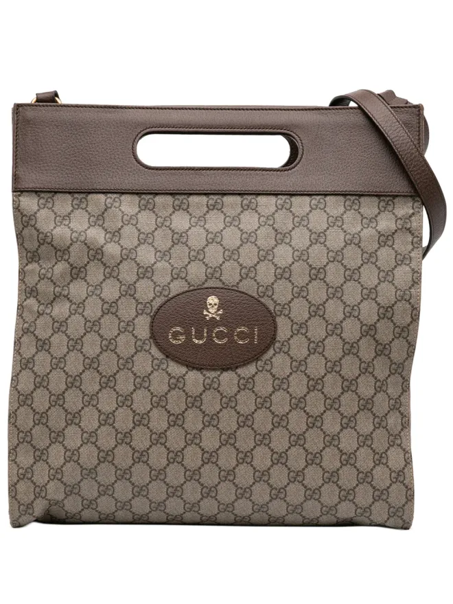 Gucci Pre-Owned Gucci GG Supreme ビンテージ ネオヴィンテージ ソフト トート サッチェル（ブラウン）の商品画像