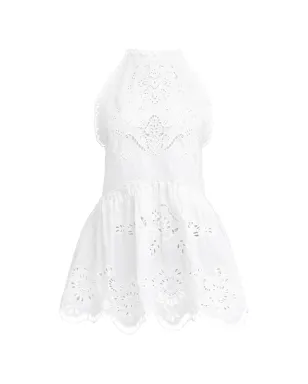FARM Rio スカラップトリム ミニドレス - White - サムネイル1