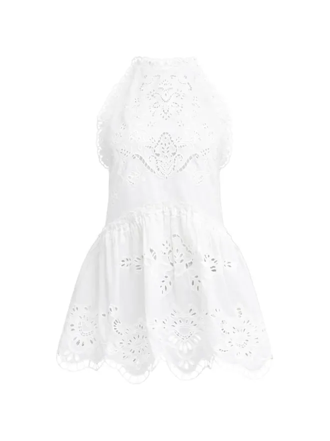 FARM Rio FARM Rio スカラップトリム ミニドレス - Whiteの商品画像