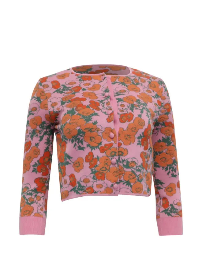 Carolina Herrera Vintage Carolina Herrera Vintage フローラルカーディガンの商品画像