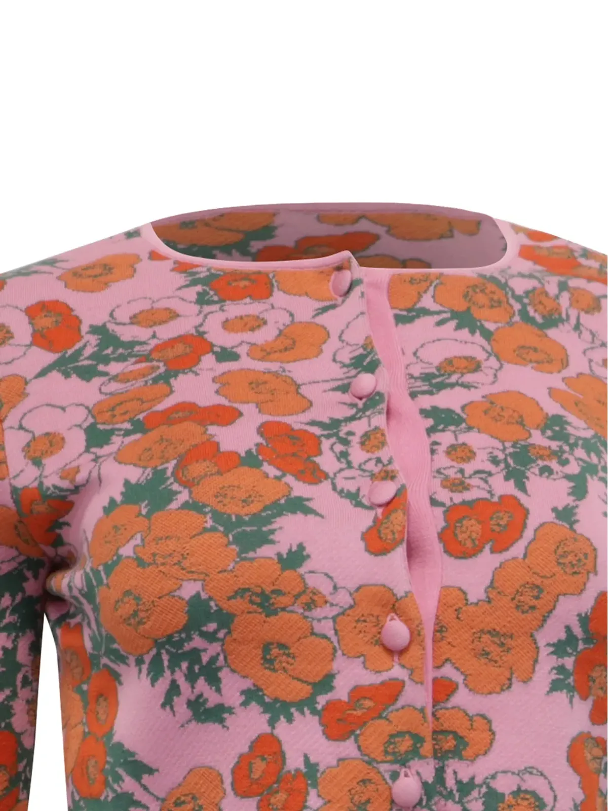 Carolina Herrera Vintage フローラルカーディガン - 画像4