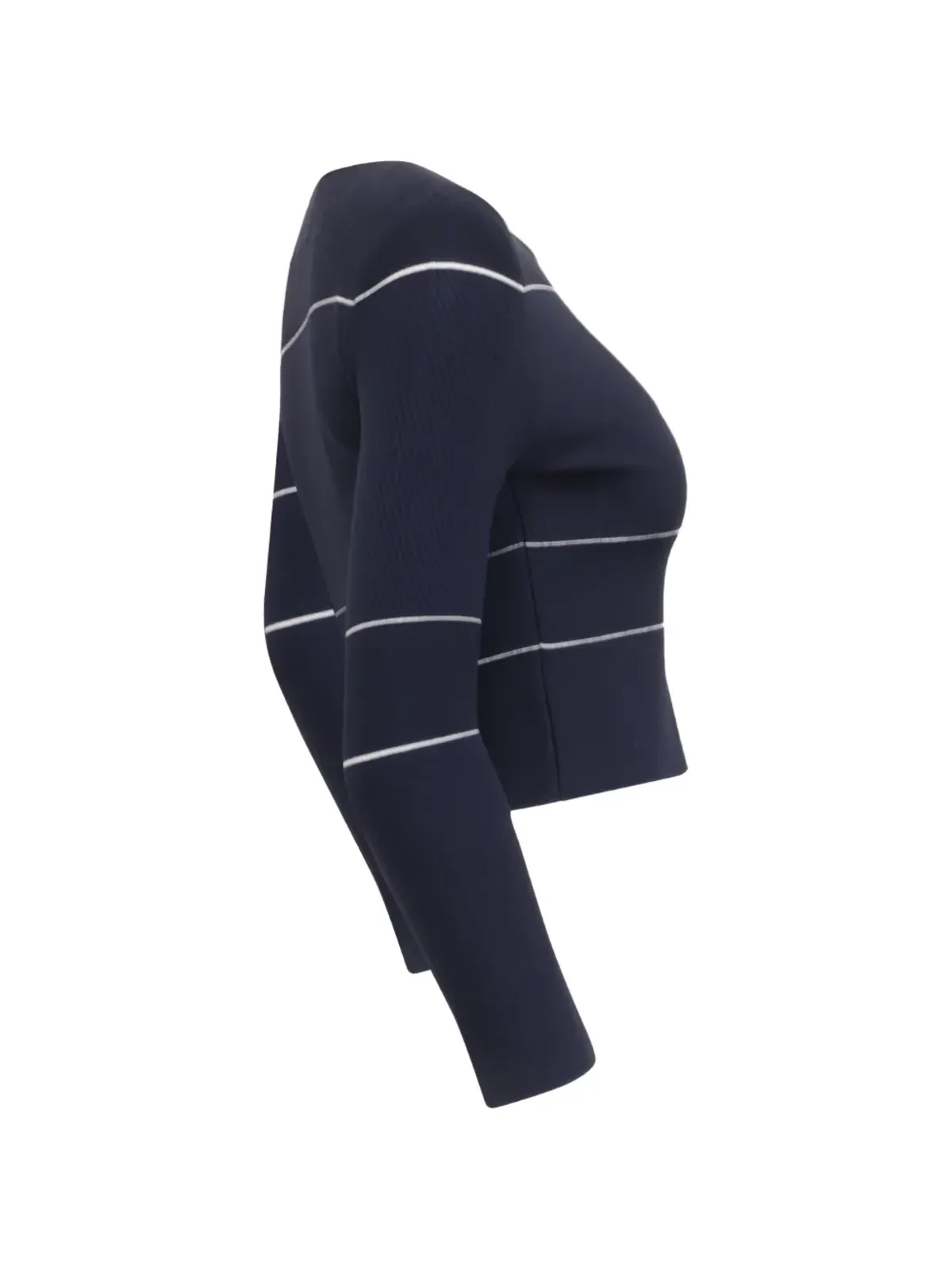 Carolina Herrera Vintage ストライプジップカーディガン - ブルー - 画像5