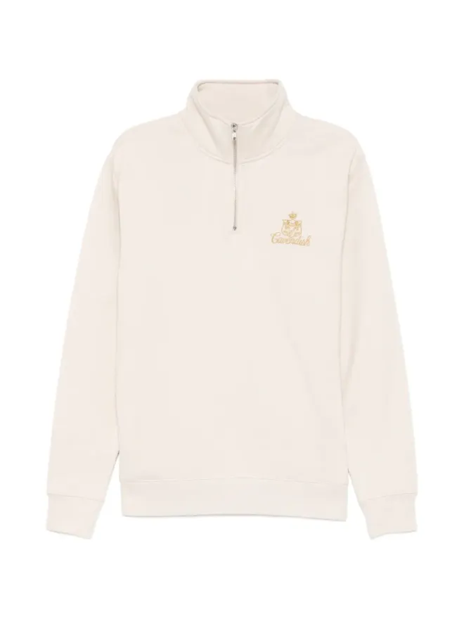 Cavendish Cavendish ジップアップ ロゴスウェットシャツ ベージュの商品画像