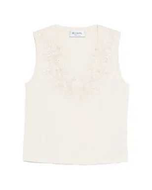 Blugirl Vネック刺繍タンクトップ - サムネイル1