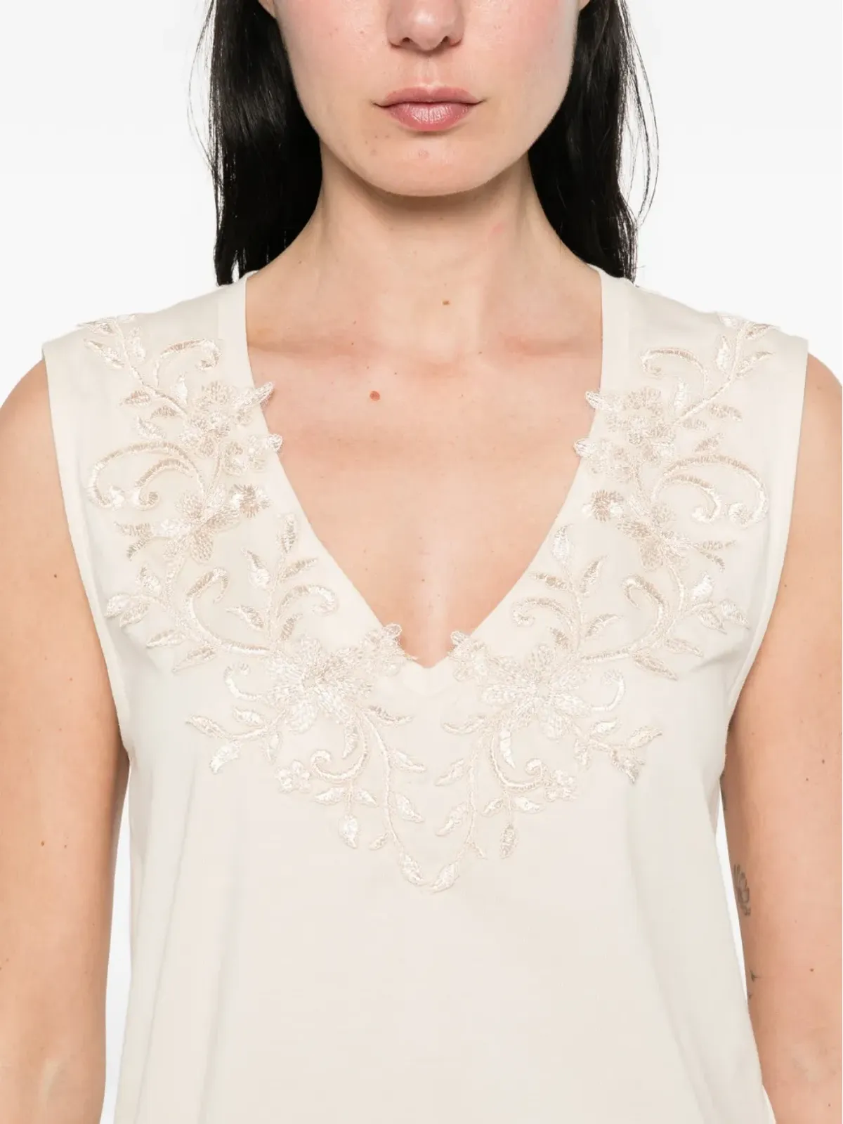 Blugirl Vネック刺繍タンクトップ - 画像5