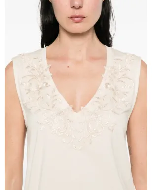 Blugirl Vネック刺繍タンクトップ - サムネイル5