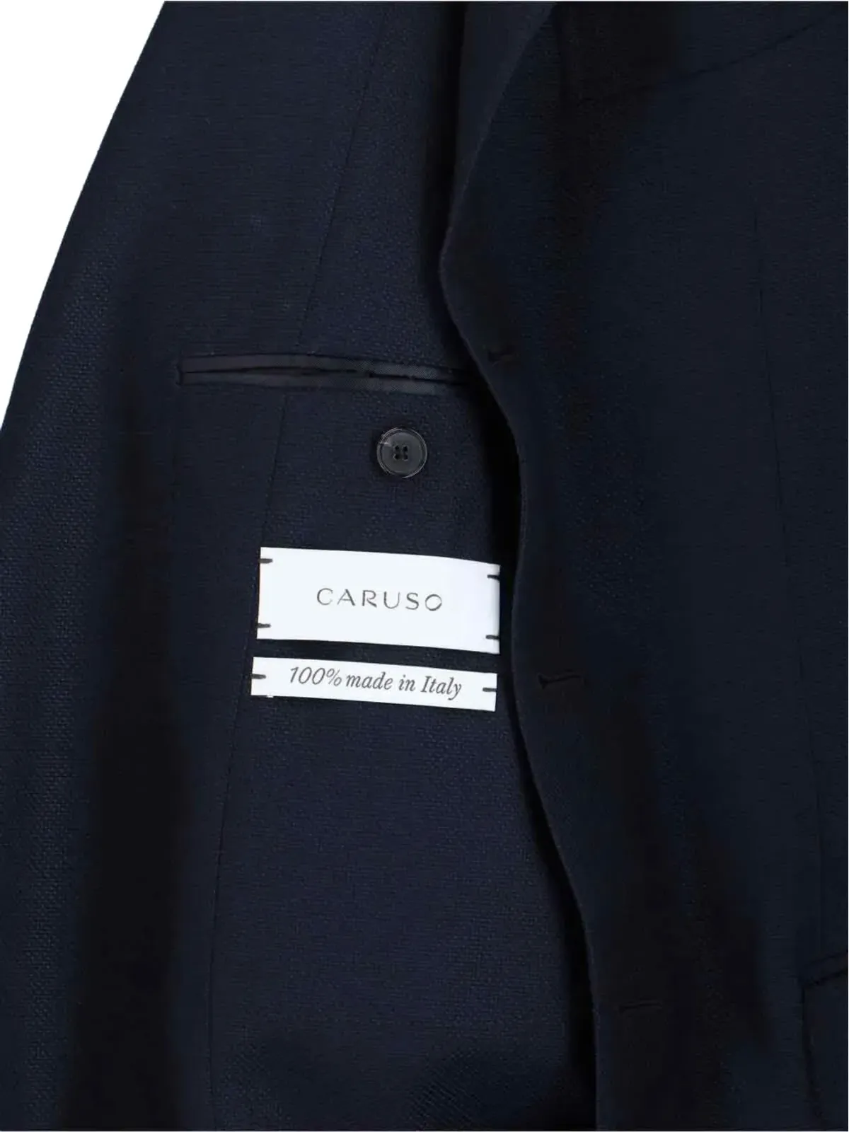 Caruso ポケット付きボタン留めブレザー - 画像3