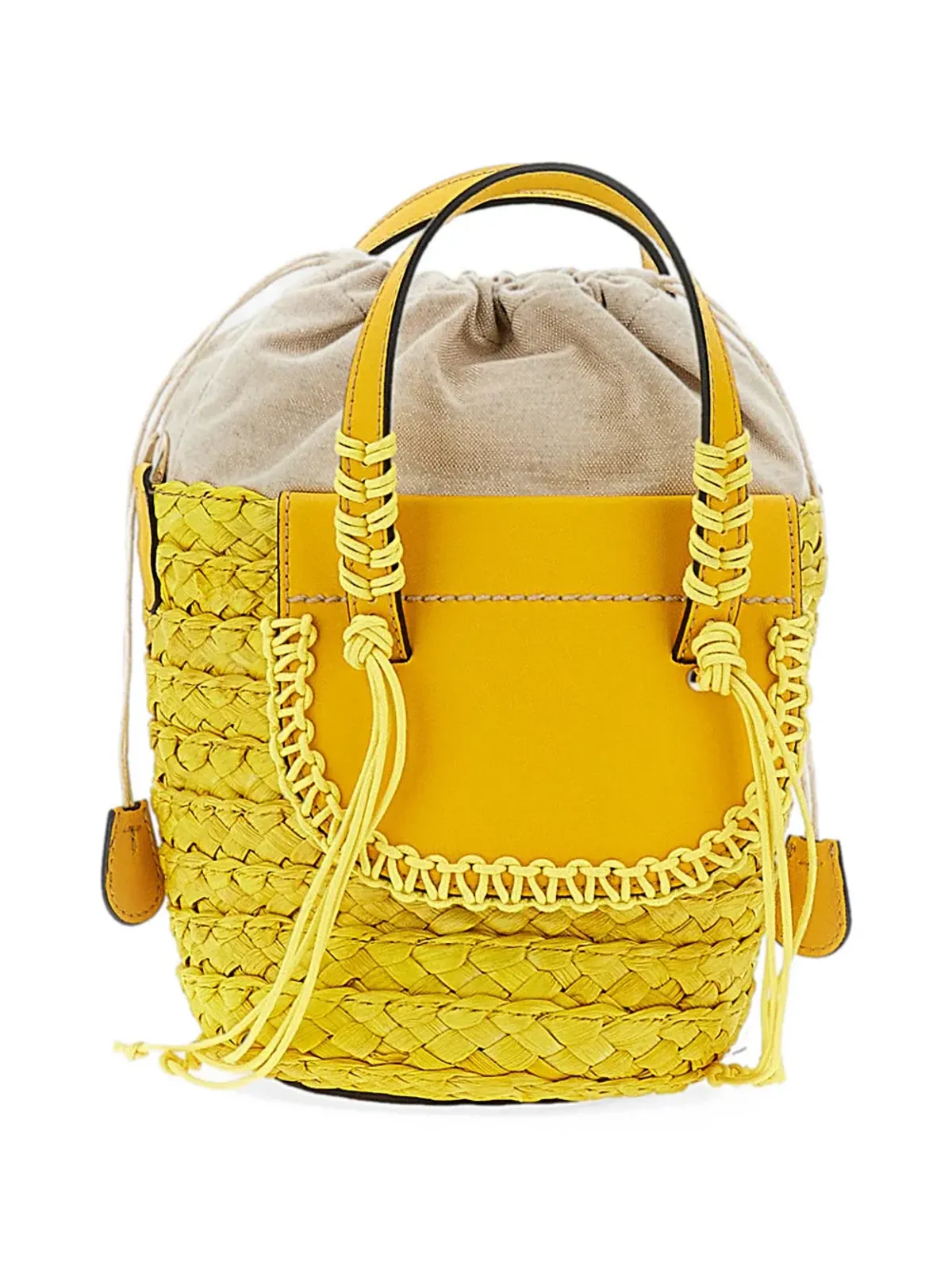 CUBA LAB Habanera braided bucket bag - Yellow - 画像2