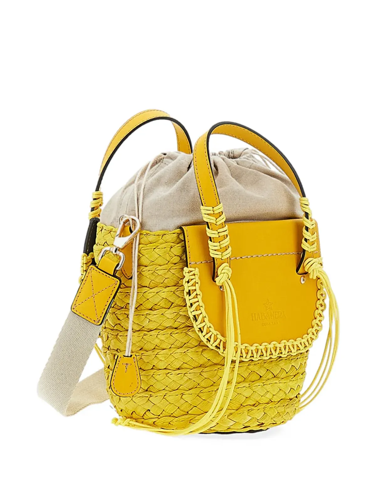 CUBA LAB Habanera braided bucket bag - Yellow - 画像3