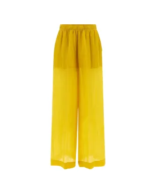Nude エラスティックウェストのパラッツォパンツ - Yellow - サムネイル1