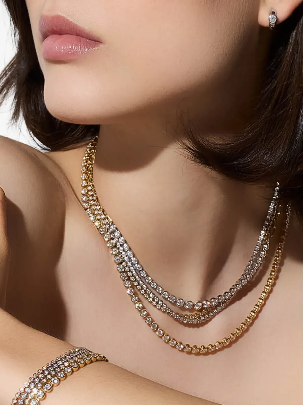 Walters Faith ベゼルダイヤモンド テニスブレスレット - Gold - 画像2