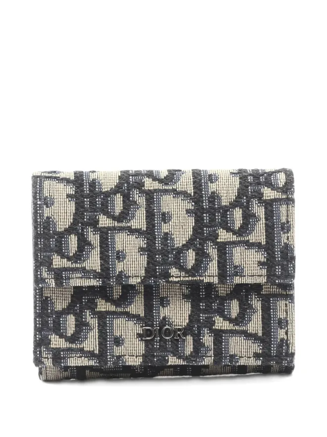 Christian Dior Pre-Owned Christian Dior Pre-Owned 1910年代 ジャカード織り 三つ折り財布 - Neutralsの商品画像