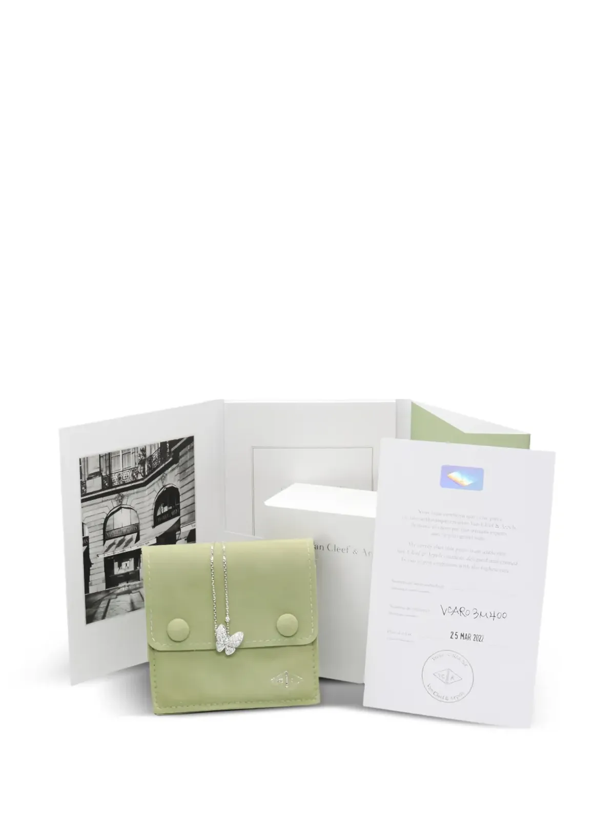 Van Cleef & Arpels Pre-Owned 蝶モチーフ ダイヤモンド ネックレス - 画像5