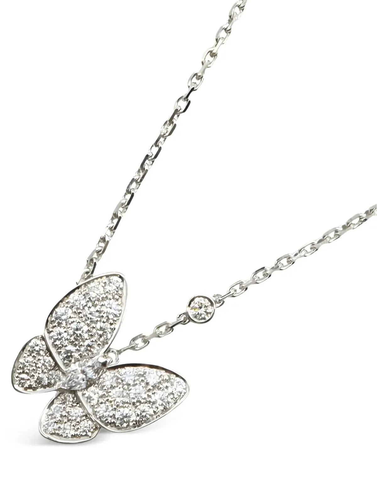 Van Cleef & Arpels Pre-Owned 蝶モチーフ ダイヤモンド ネックレス - 画像2