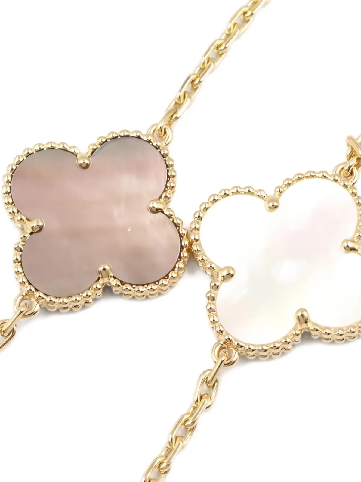 Van Cleef & Arpels Pre-Owned Lucky Alhambraモチーフ チェーン・マルチストーン ネックレス - ゴールド - 画像2