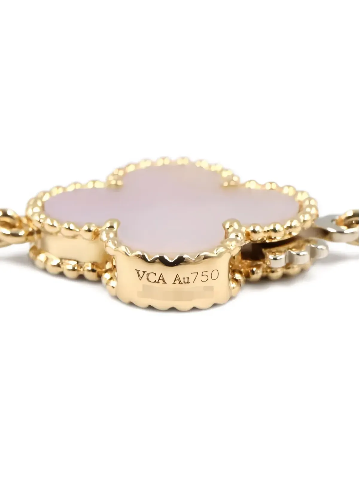 Van Cleef & Arpels Pre-Owned Lucky Alhambraモチーフ チェーン・マルチストーン ネックレス - ゴールド - 画像4