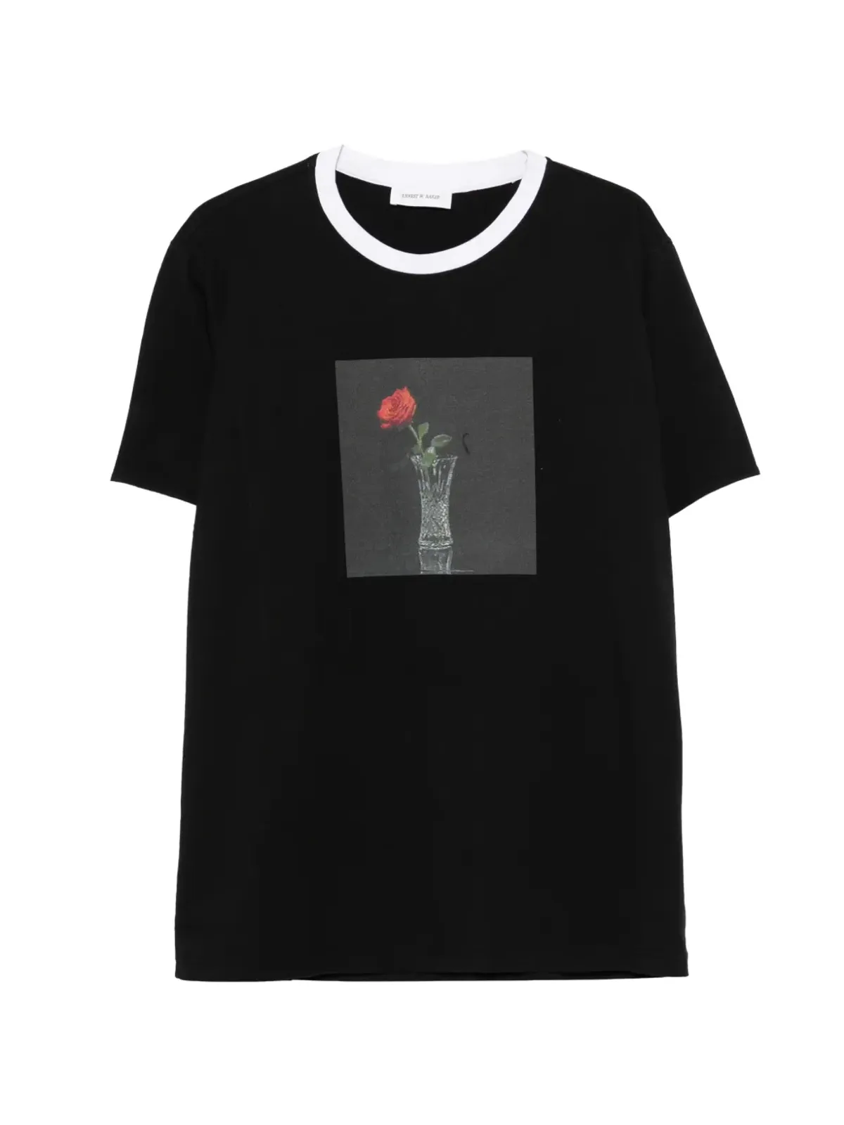 Ernest W. Baker ラウンドネック ローズプリント Tシャツ - 画像1