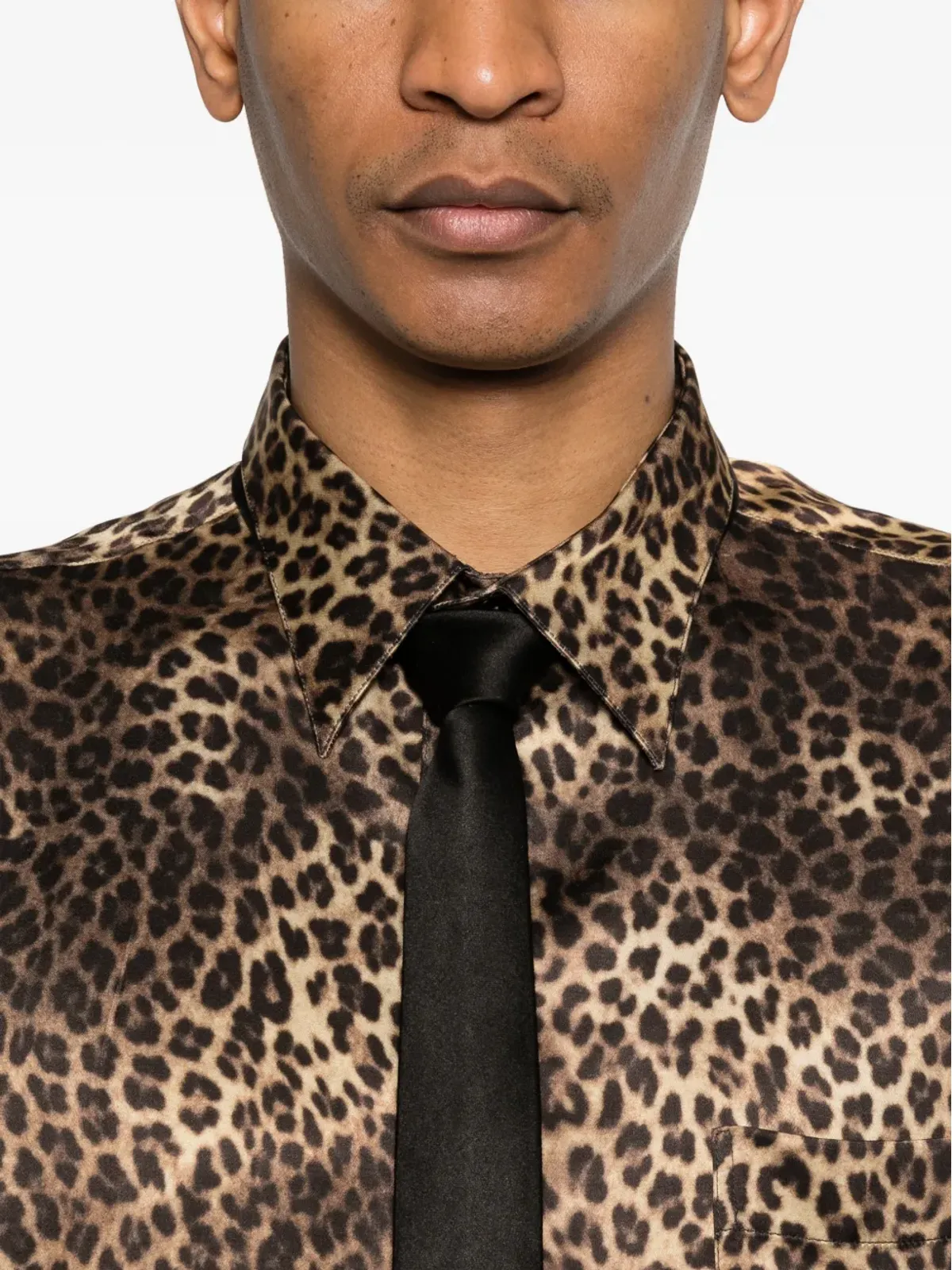 Ernest W. Baker ヒョウ柄ポケットシャツ - 画像5