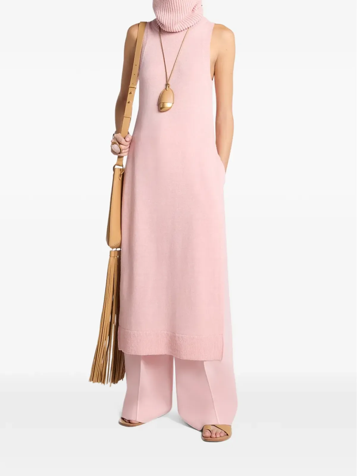 Michael Kors Collection カシミアとリネンのタートルネックチュニック - 画像2