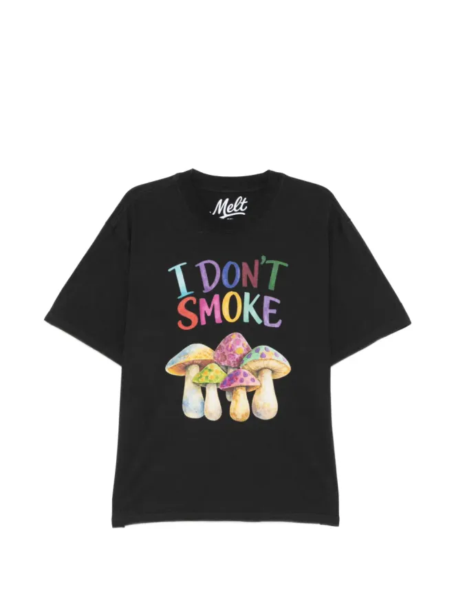 Melt Melt マッシュルームプリントTシャツ ブラックの商品画像