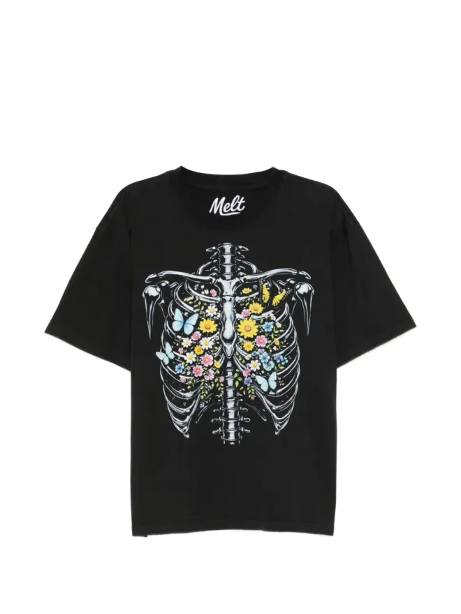 Melt Melt 花柄スケルトンTシャツの商品画像