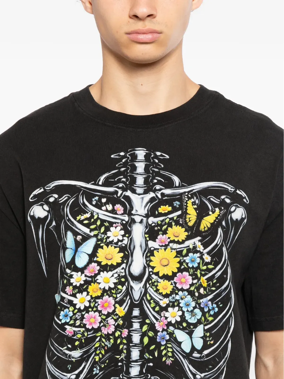 Melt 花柄スケルトンTシャツ - 画像5