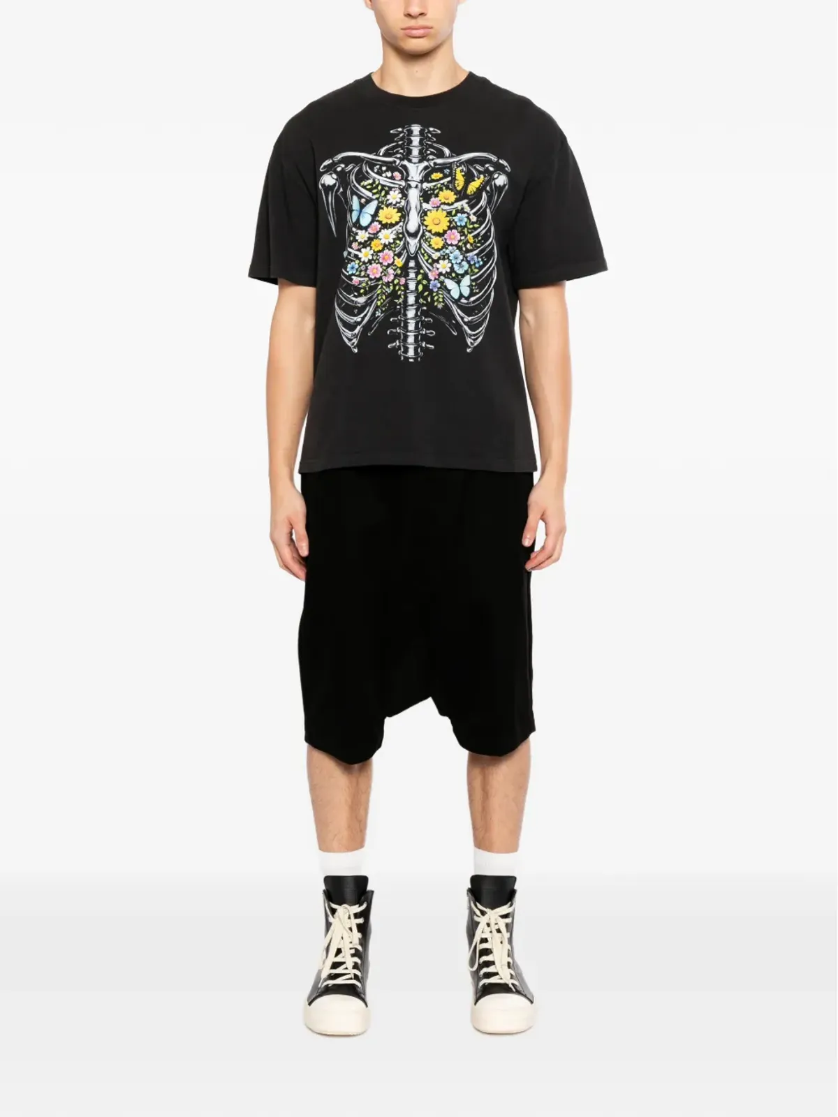 Melt 花柄スケルトンTシャツ - 画像2