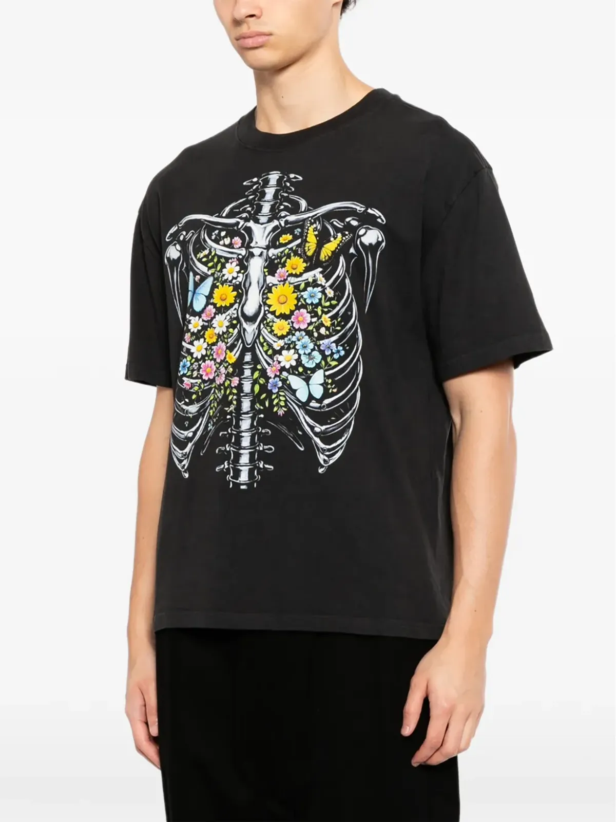 Melt 花柄スケルトンTシャツ - 画像3