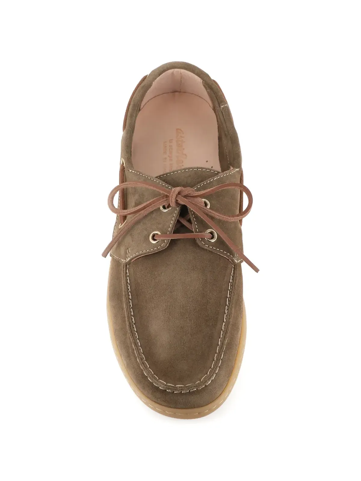 Astorflex Velaflex lace-up suede boat shoes - Brown - 画像3