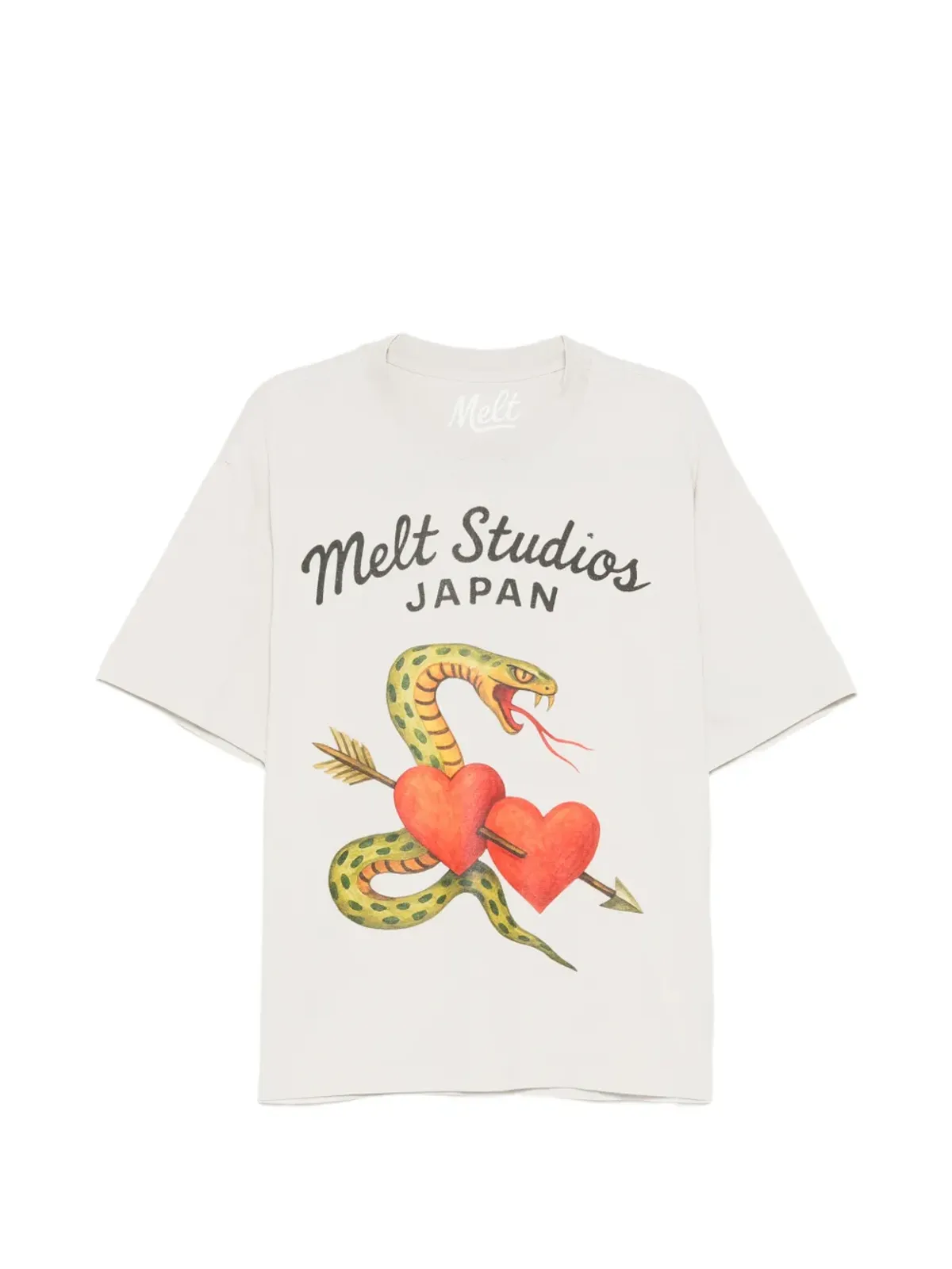 Melt 蛇柄プリントTシャツ - 画像1