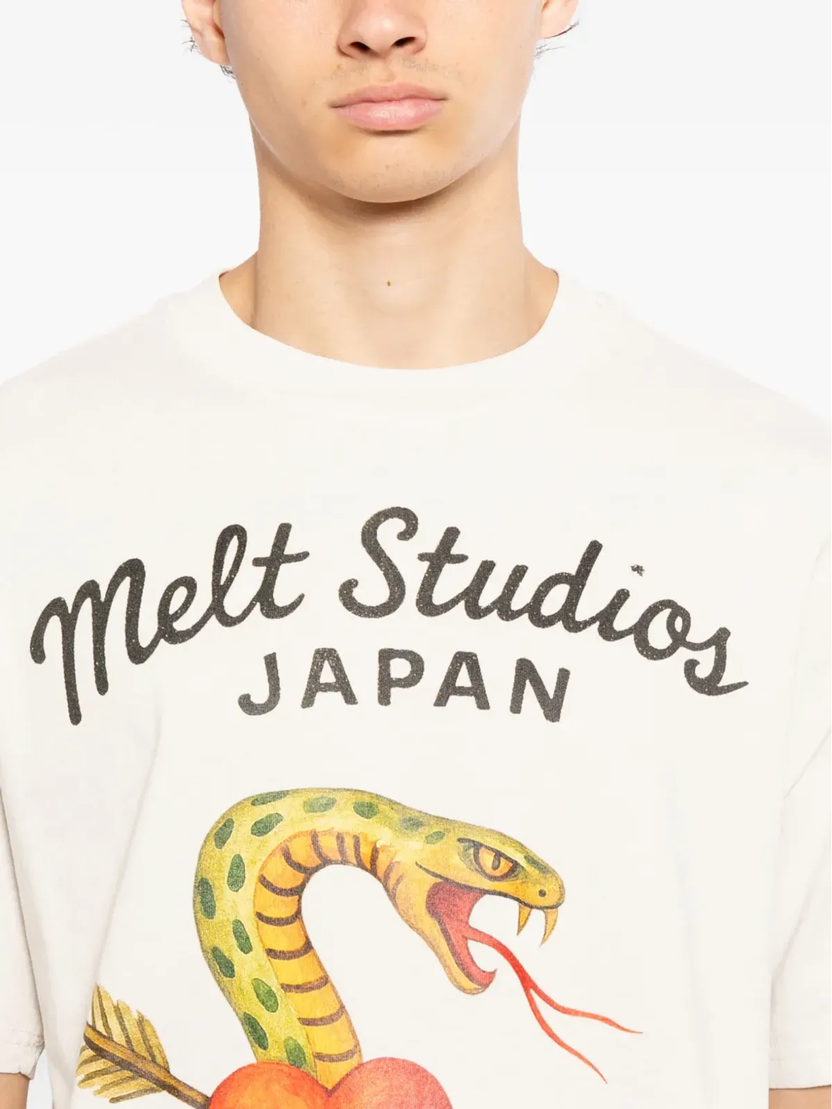 Melt 蛇柄プリントTシャツ - 画像5