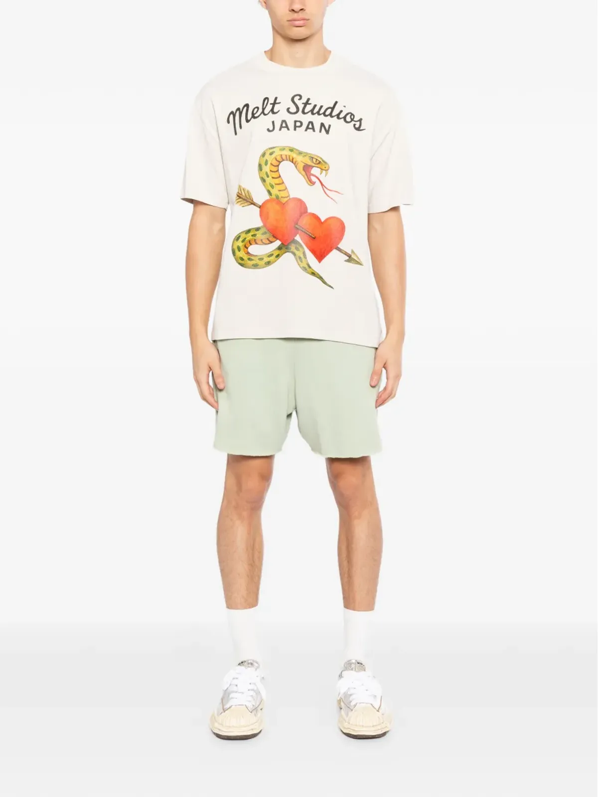 Melt 蛇柄プリントTシャツ - 画像2