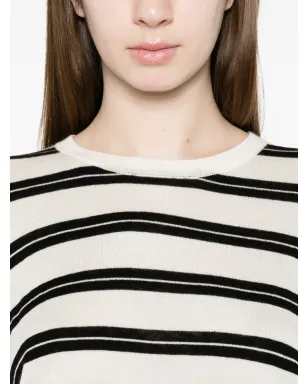 Soft Goat ストライプ長袖セーター - サムネイル5