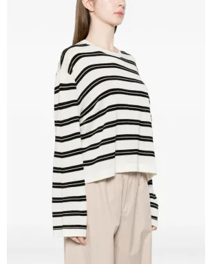 Soft Goat ストライプ長袖セーター - サムネイル3