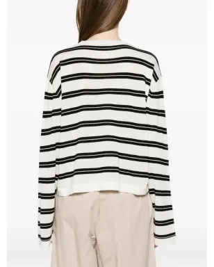 Soft Goat ストライプ長袖セーター - サムネイル4