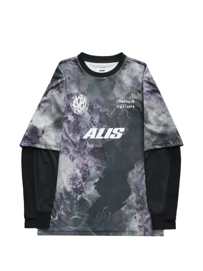 ALIS ALIS レイヤードスウェットシャツ（グレー）の商品画像