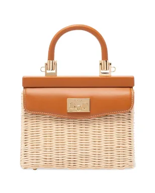 Rodo 籐製トップハンドルショルダーバッグ - サムネイル1