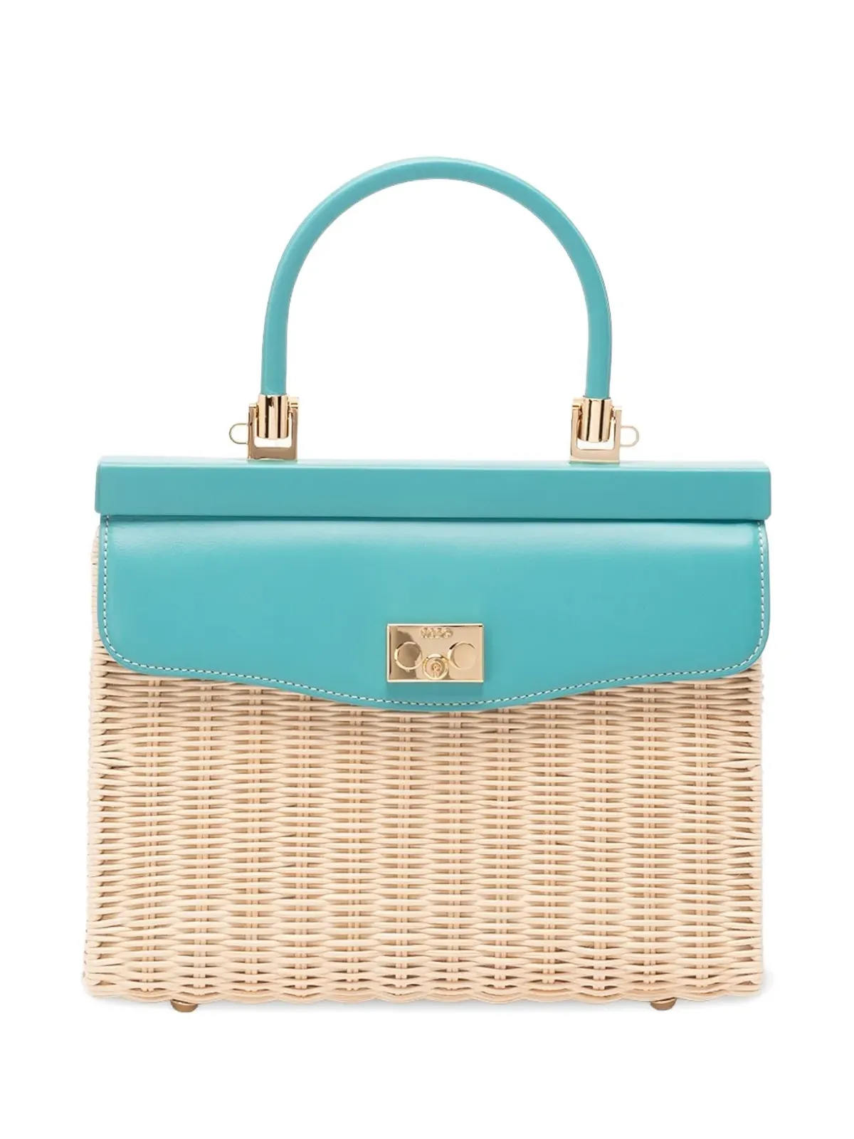 Rodo ミディアムウィッカー トップハンドル ショルダーバッグ - Neutrals - 画像1