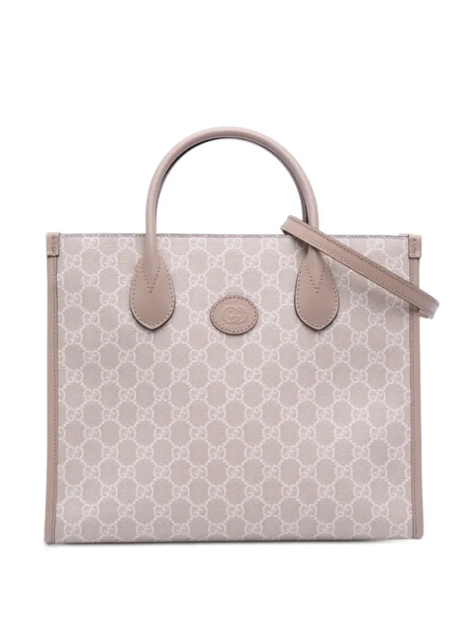 Gucci Pre-Owned Gucci Pre-Owned GG Supreme Interlocking G トートサッチェル - ブラウンの商品画像
