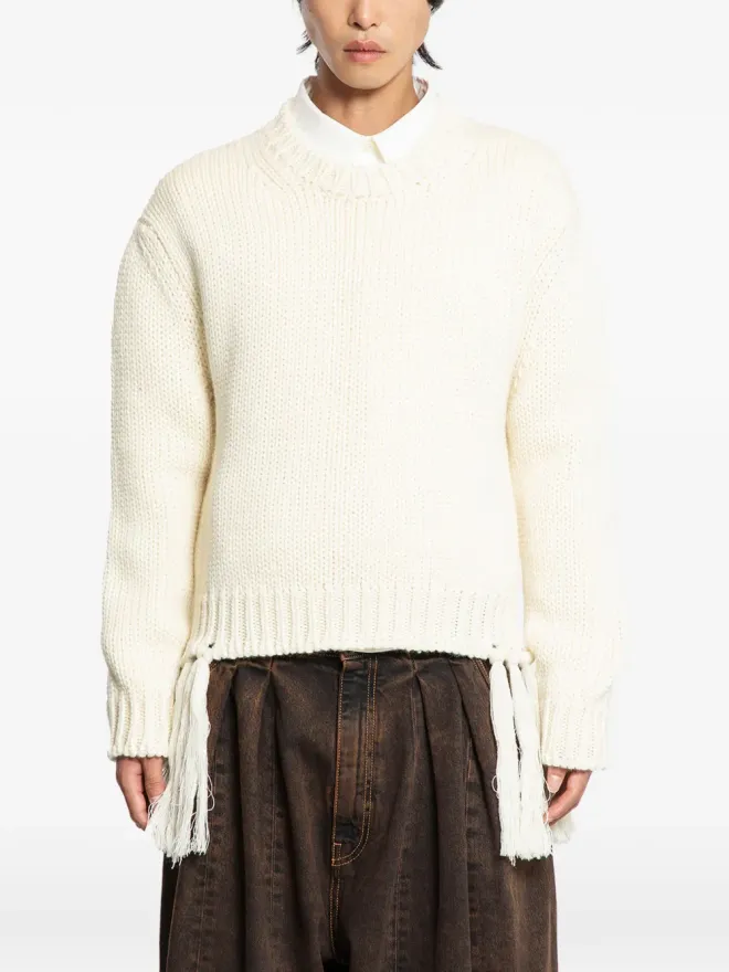 Hed Mayner Hed Mayner フリンジ付きウールセーターの商品画像