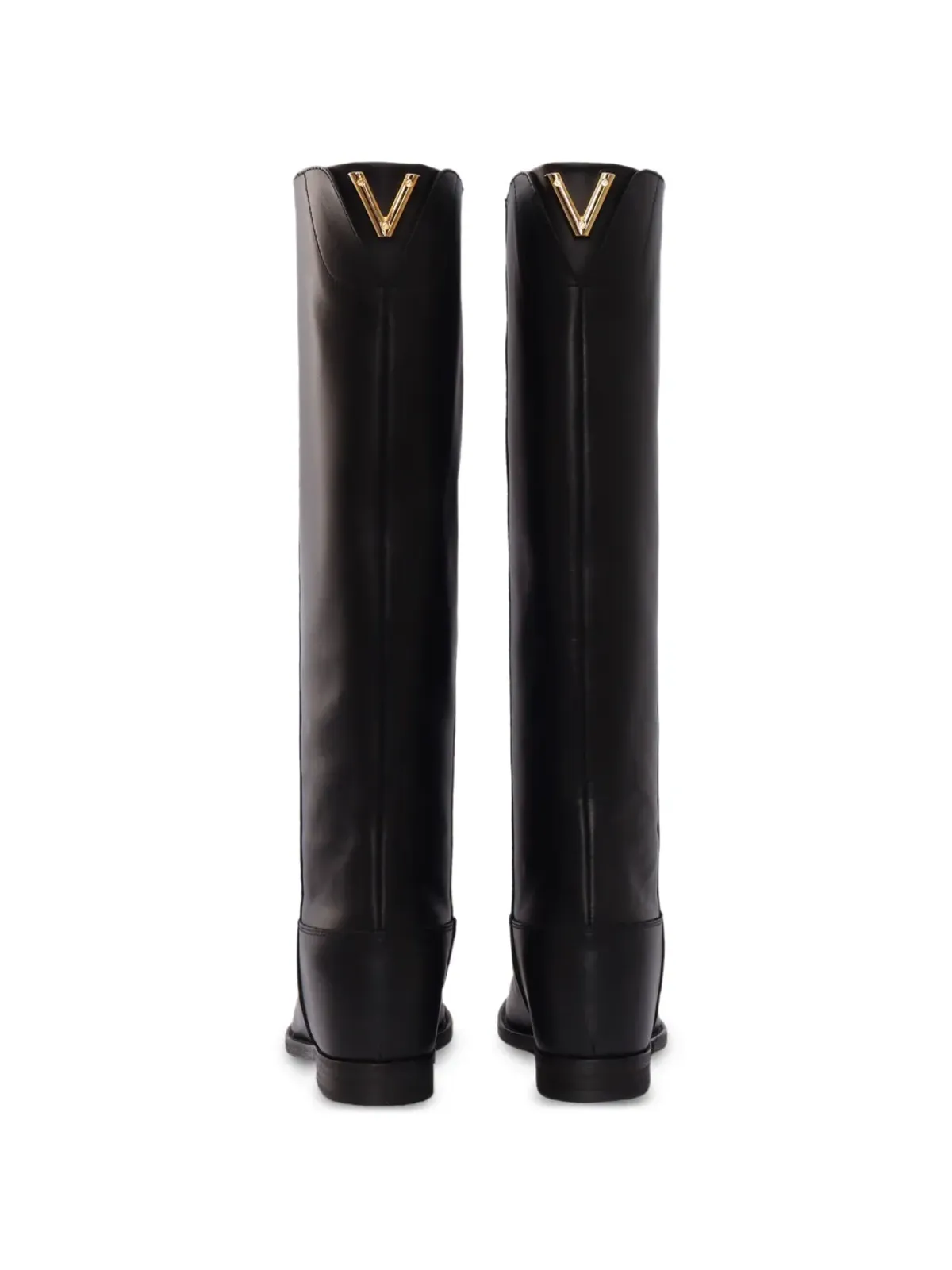 Via Roma 15 detail knee-high boots - Black - 画像3