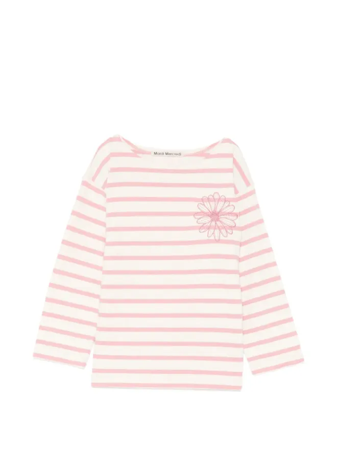 Mardi Mercredi Les Petites Mardi Mercredi Les Petites ストライプ柄Tシャツの商品画像